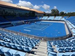 Tournament tennis court outside Rod Laver Stadium